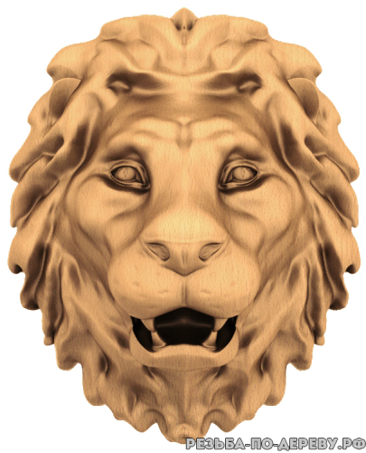 Голова льва #4 из дерева